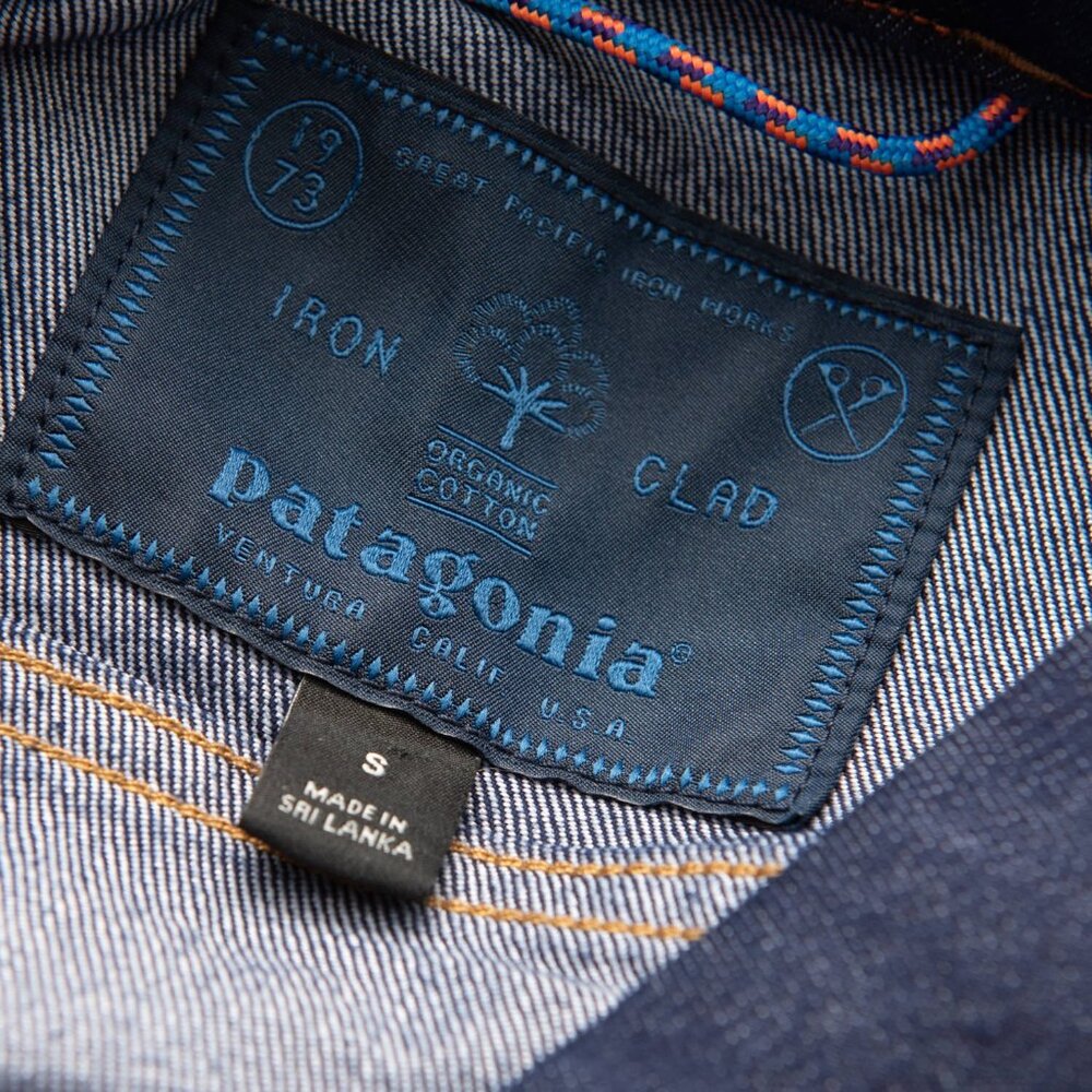 Patagonia Jean Jacket Organic Cotton Button Front Classic Denim Blue Size Small - Picture 3 of 6